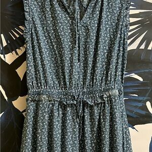 JODIFL Blue Floral Ruffle Dress